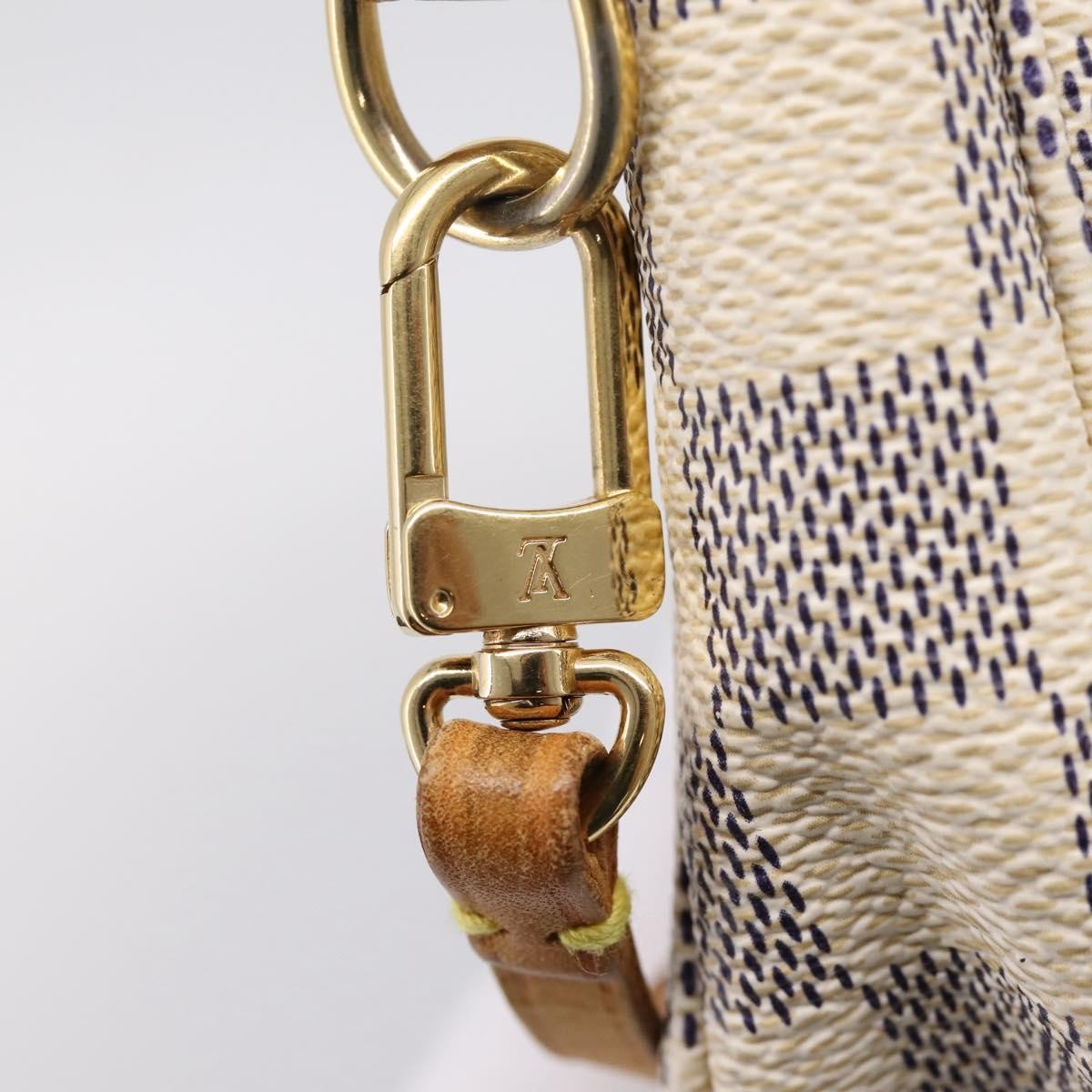 Louis Vuitton Pochette Accessoires Nm Damier White Canvas Clutche & Pouche Bag (Pre-Owned)