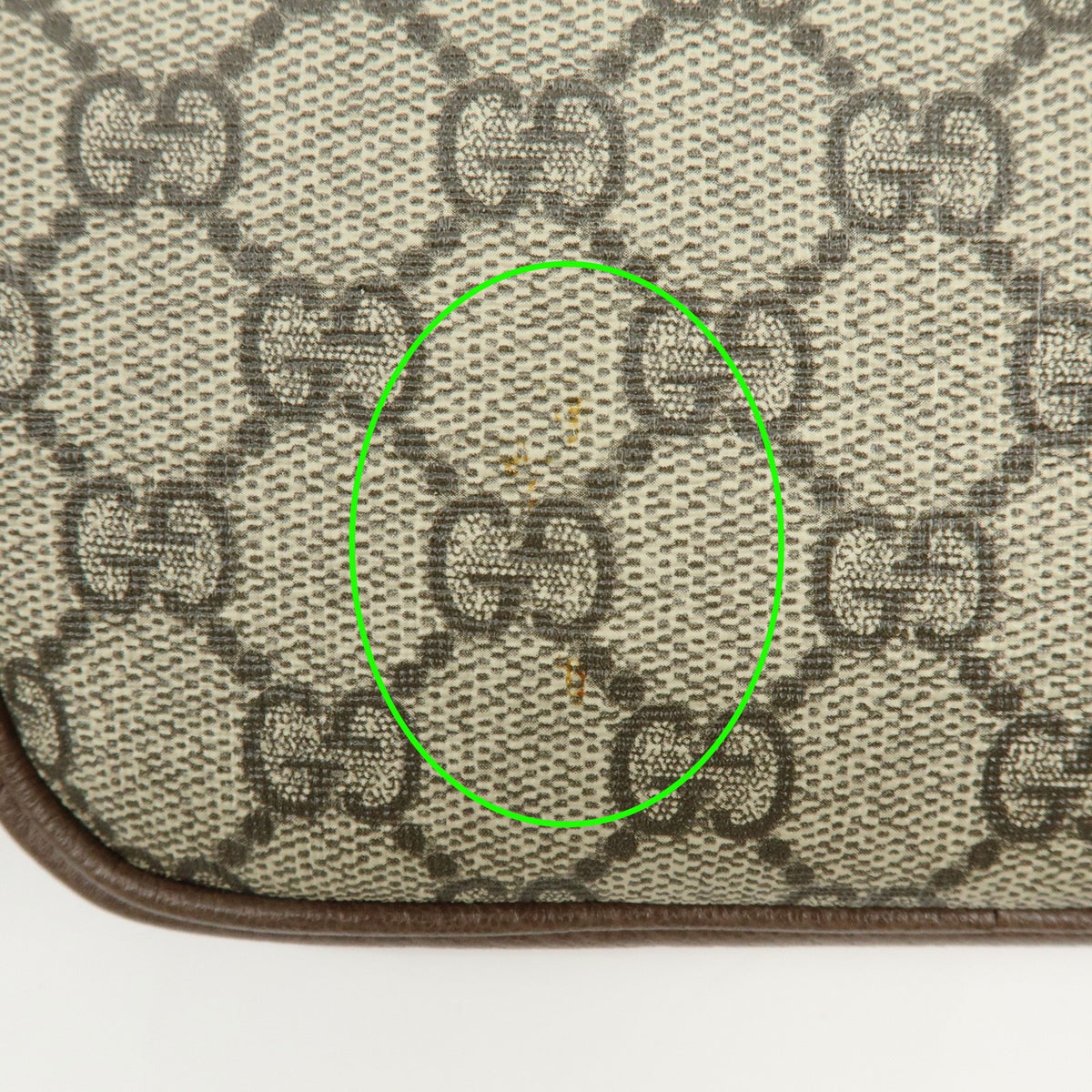 Gucci Ophidia Gg Coated Canvas Brown Leather Crossbody Bag Bag (Pre-Owned)