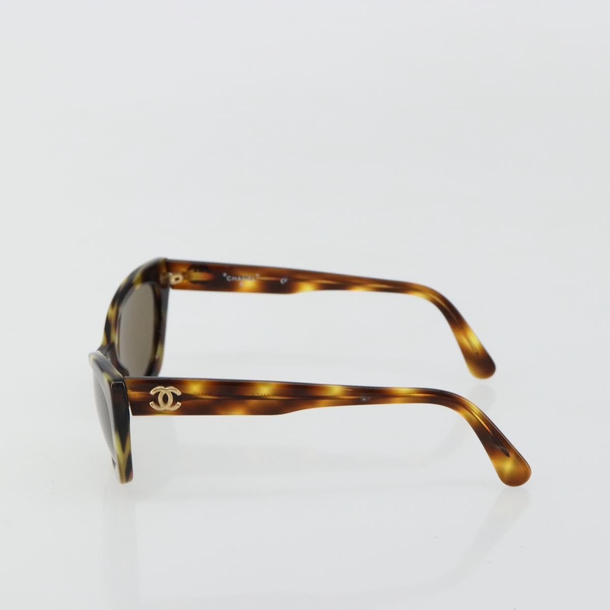 Chanel Logo Cc Plastic Brown Plastic Sunglasse Accessory (Pre-Owned)