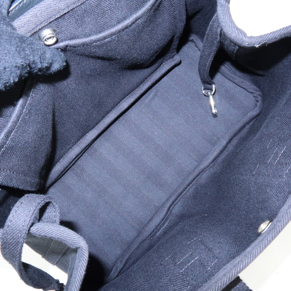 Hermes Valparaiso Toile And Leather Black Canvas Handbag (Pre-Owned)
