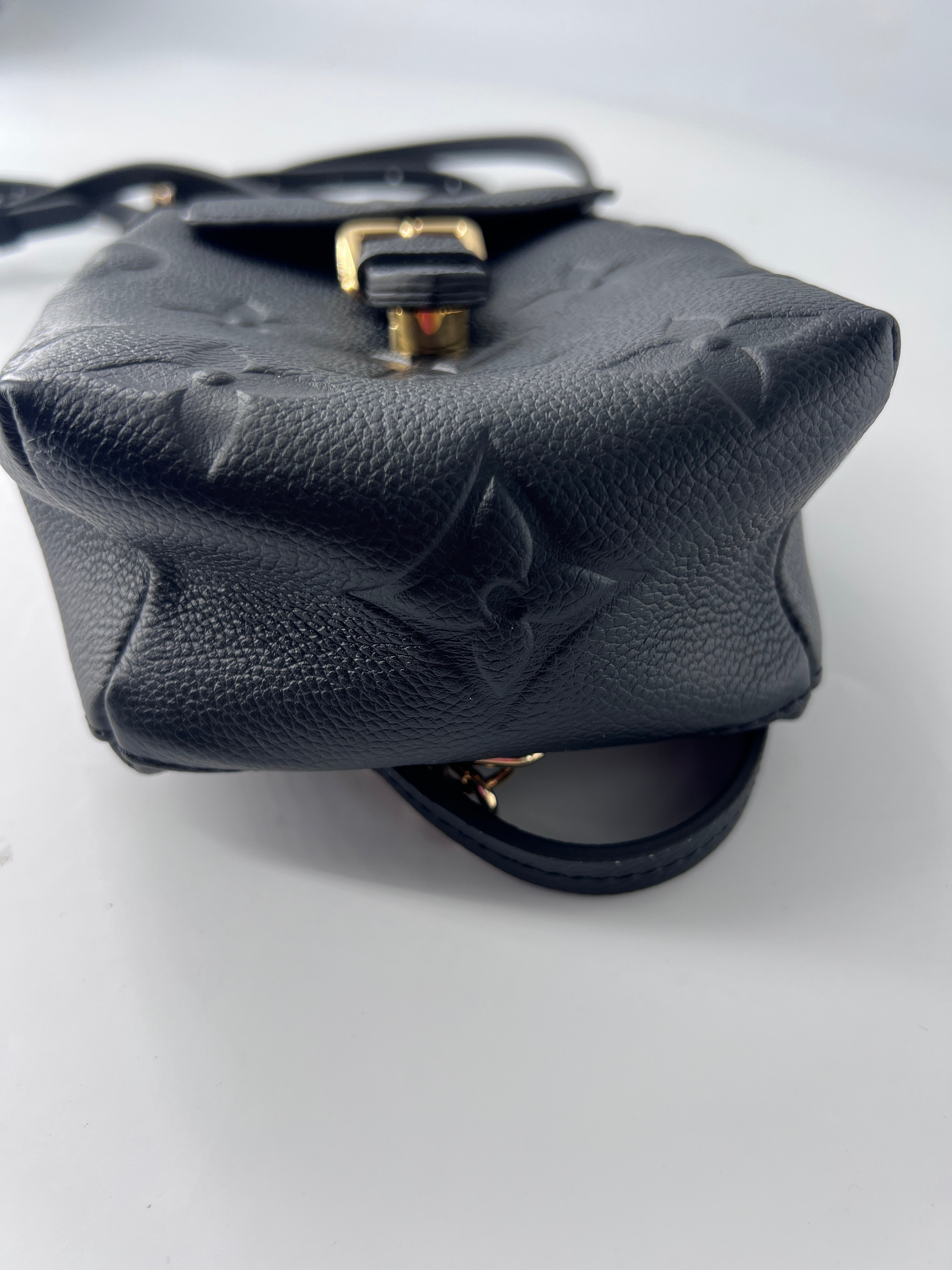 Louis Vuitton Tiny Backpack Monogram Empreinte Giant Black Leather Backpack Bag (Pre-Owned)