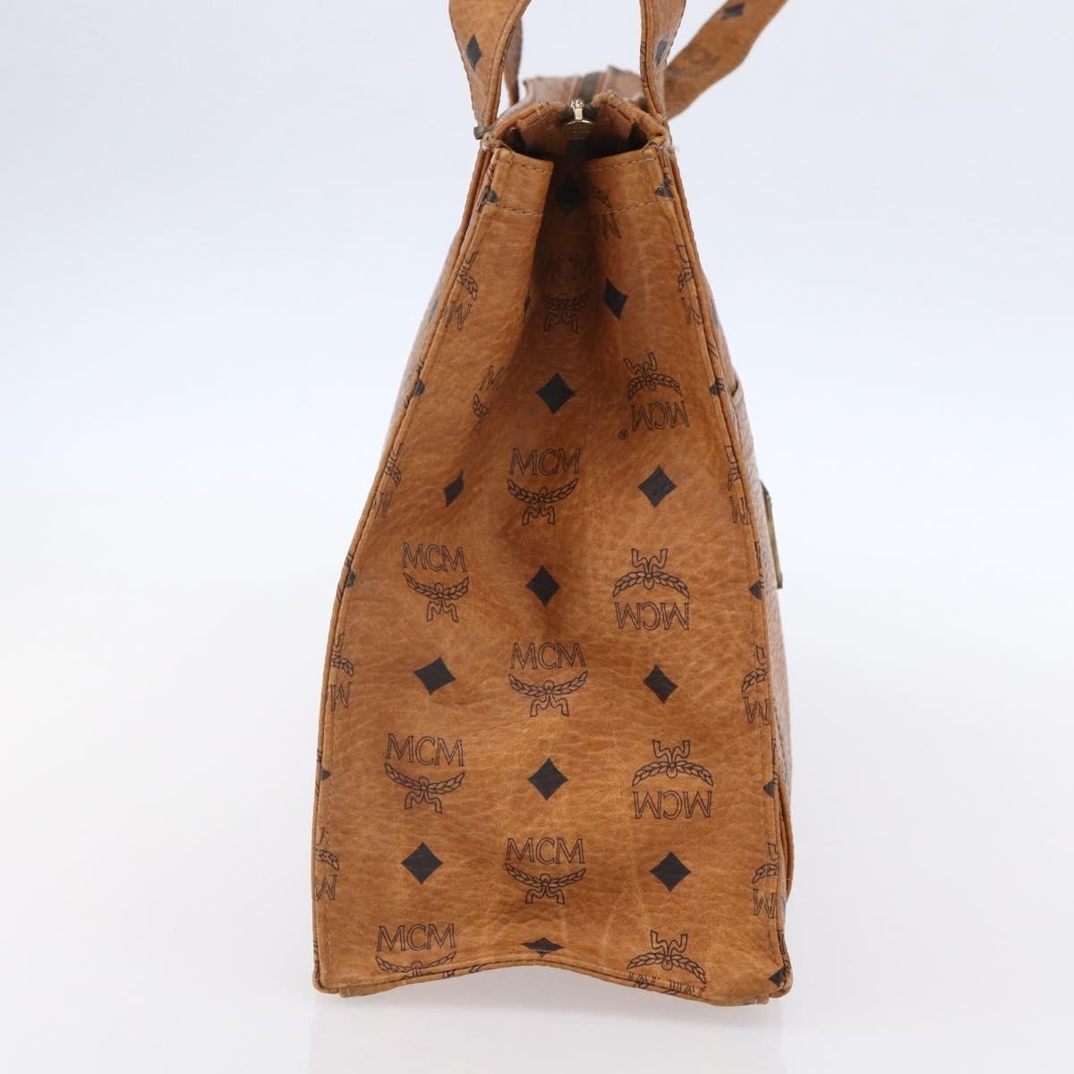 MCM Visetos Pvc Brown Canvas Shoulder Bag Bag (Pre-Owned)