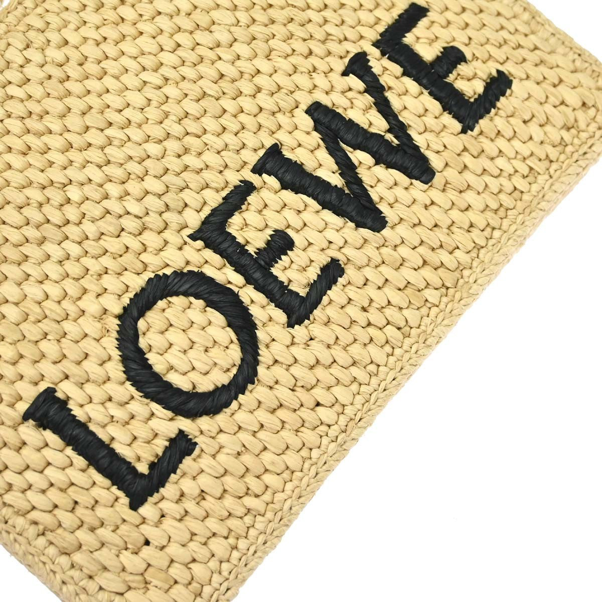 Loewe Paula's Ibiza Logo Convertible Tote Raffia Beige Wicker Tote Bag Bag (Pre-Owned)