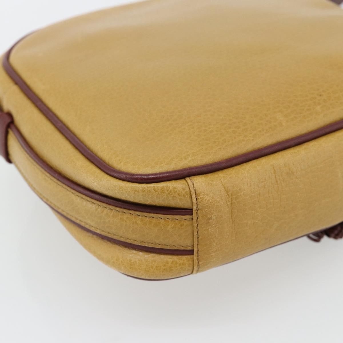 Cartier Tasseled Must De Cartier Leather Yellow Leather Shoulder Bag Bag (Pre-Owned)