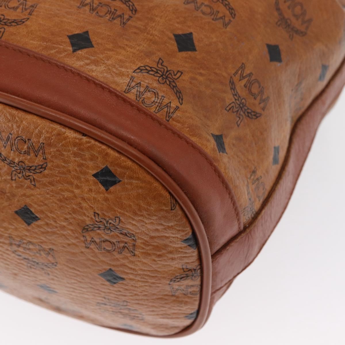 MCM Visetos Canvas And Leather Brown Canvas Shoulder Bag Bag (Pre-Owned)