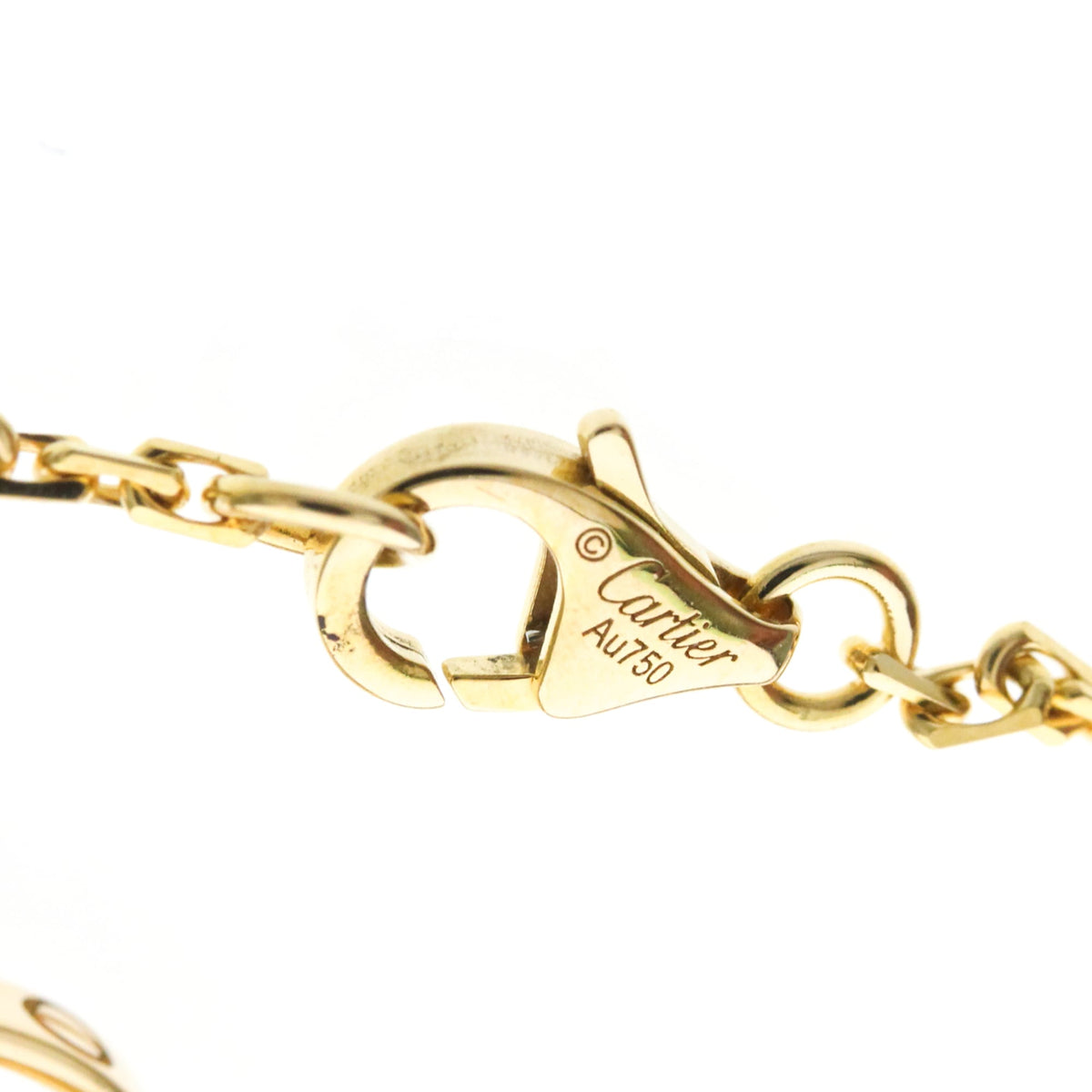 Cartier Love Interlocking 18K Rose Gold With Diamonds Gold Gold Necklace Jewelry (Pre-Owned)