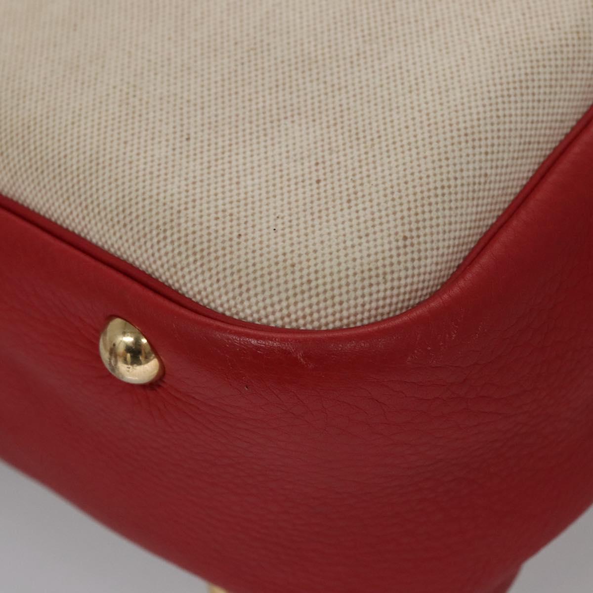 Hermes Victoria Messenger Toile With Leather Beige Canvas Bag (Pre-Owned)