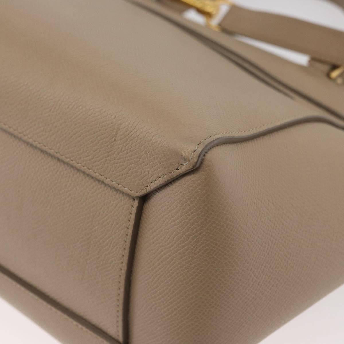 Celine Belt Calfskin Beige Leather Handbag (Pre-Owned)