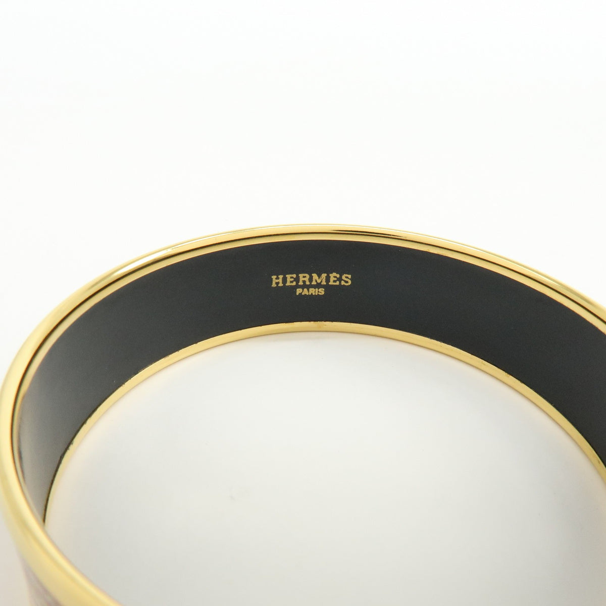 Hermes Caleche Bangle Enamel Gold Gold_Plated Bracelet Jewelry (Pre-Owned)