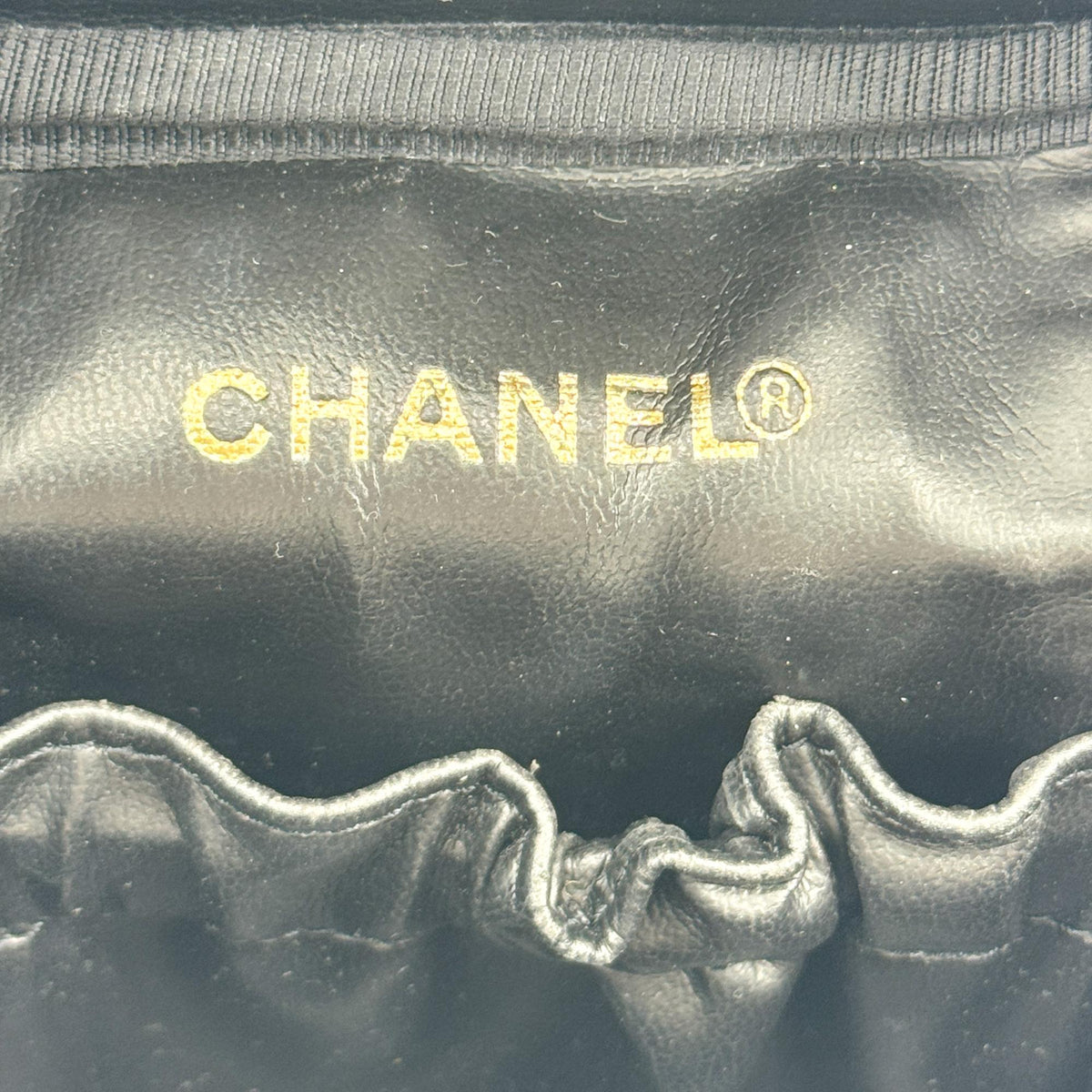 Chanel Vintage Timeless Cosmetic Case Caviar Black Leather Clutche & Pouche Bag (Pre-Owned)