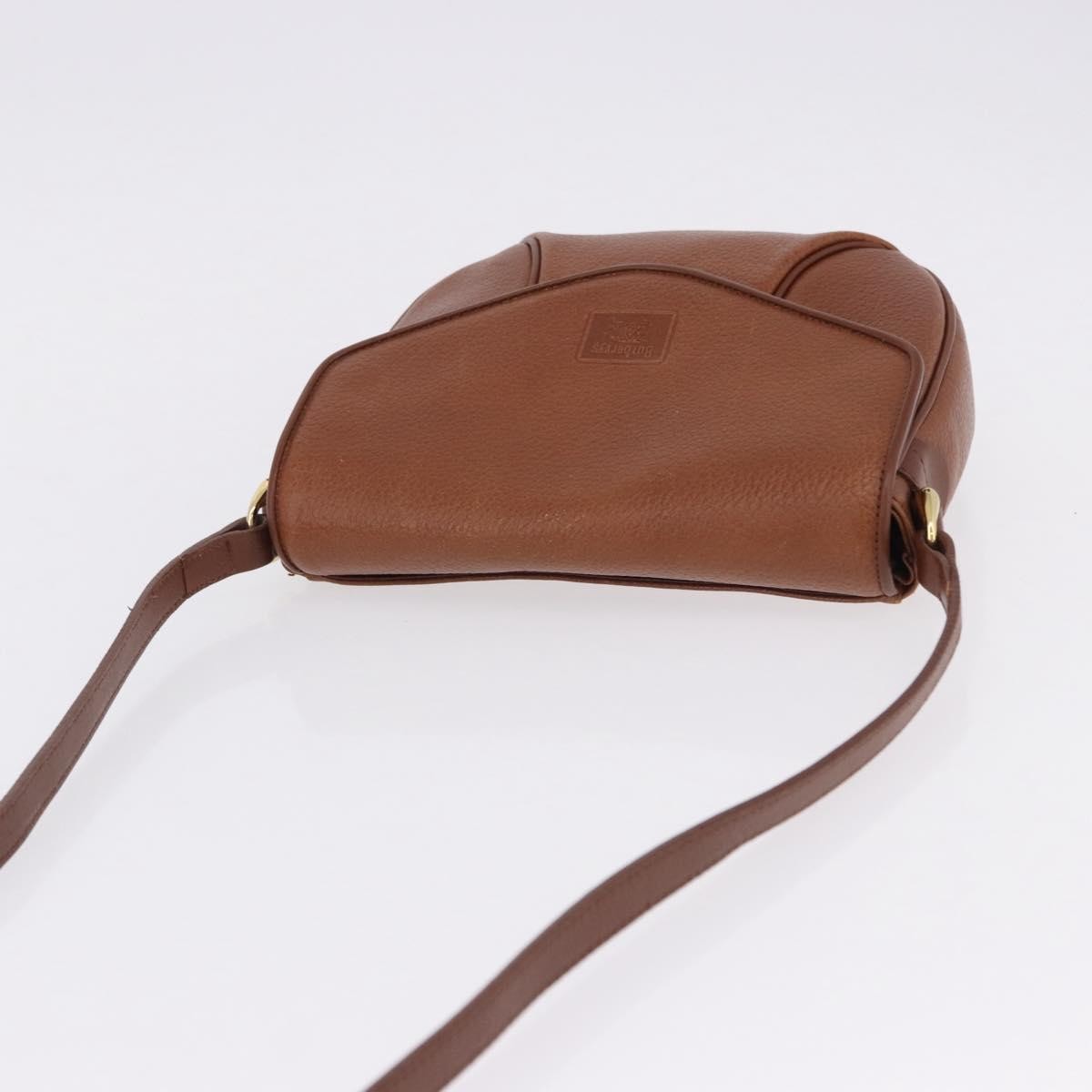 Burberry Flap Shoulder Leather Brown Leather Shoulder Bag Bag (Pre-Owned)