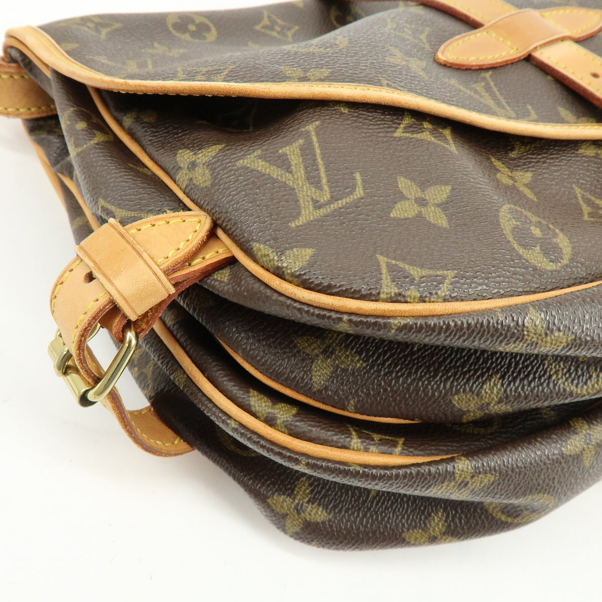 Louis Vuitton Saumur Monogram Canvas Brown Canvas Handbag (Pre-Owned)