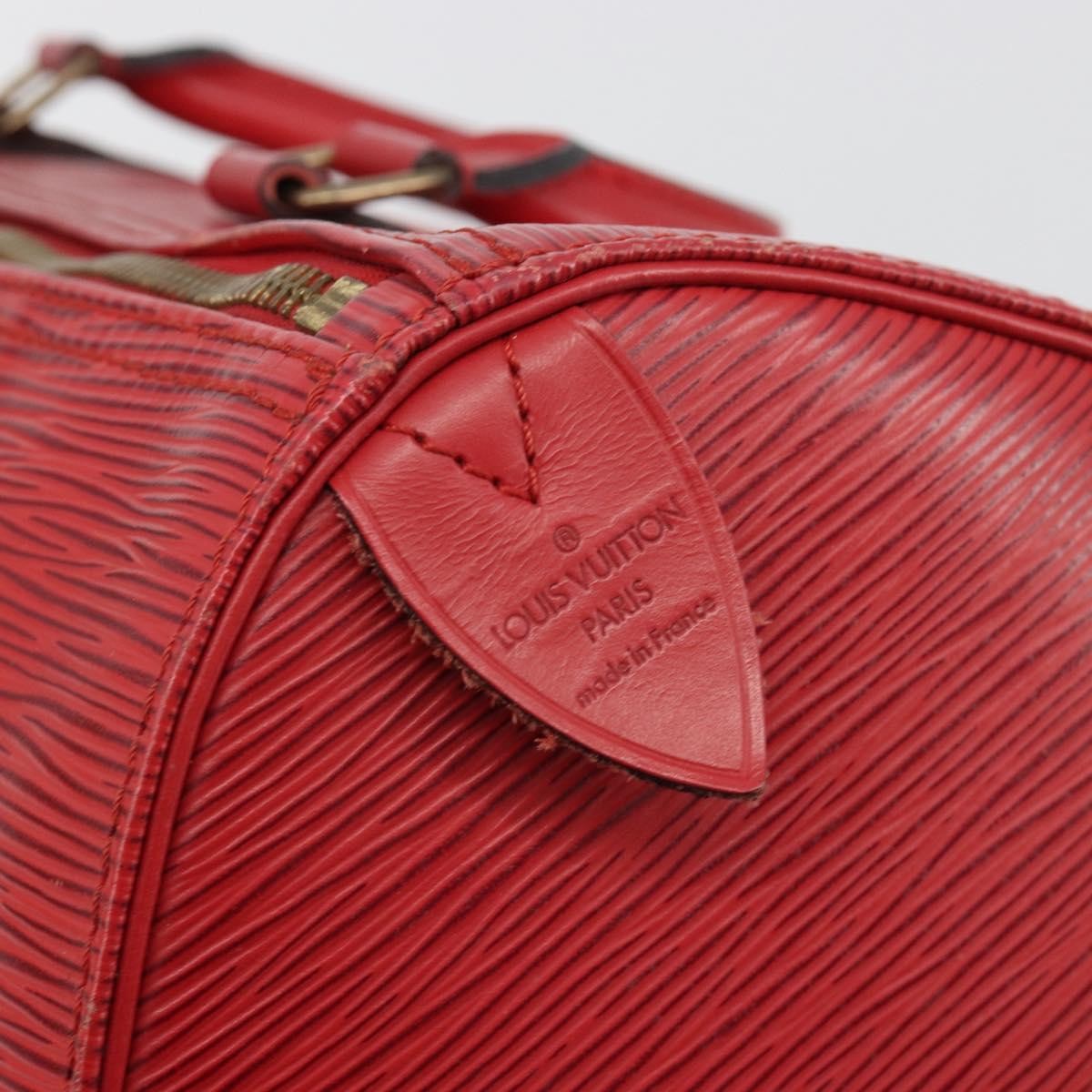 Louis Vuitton Speedy Epi Leather Red Leather Handbag (Pre-Owned)