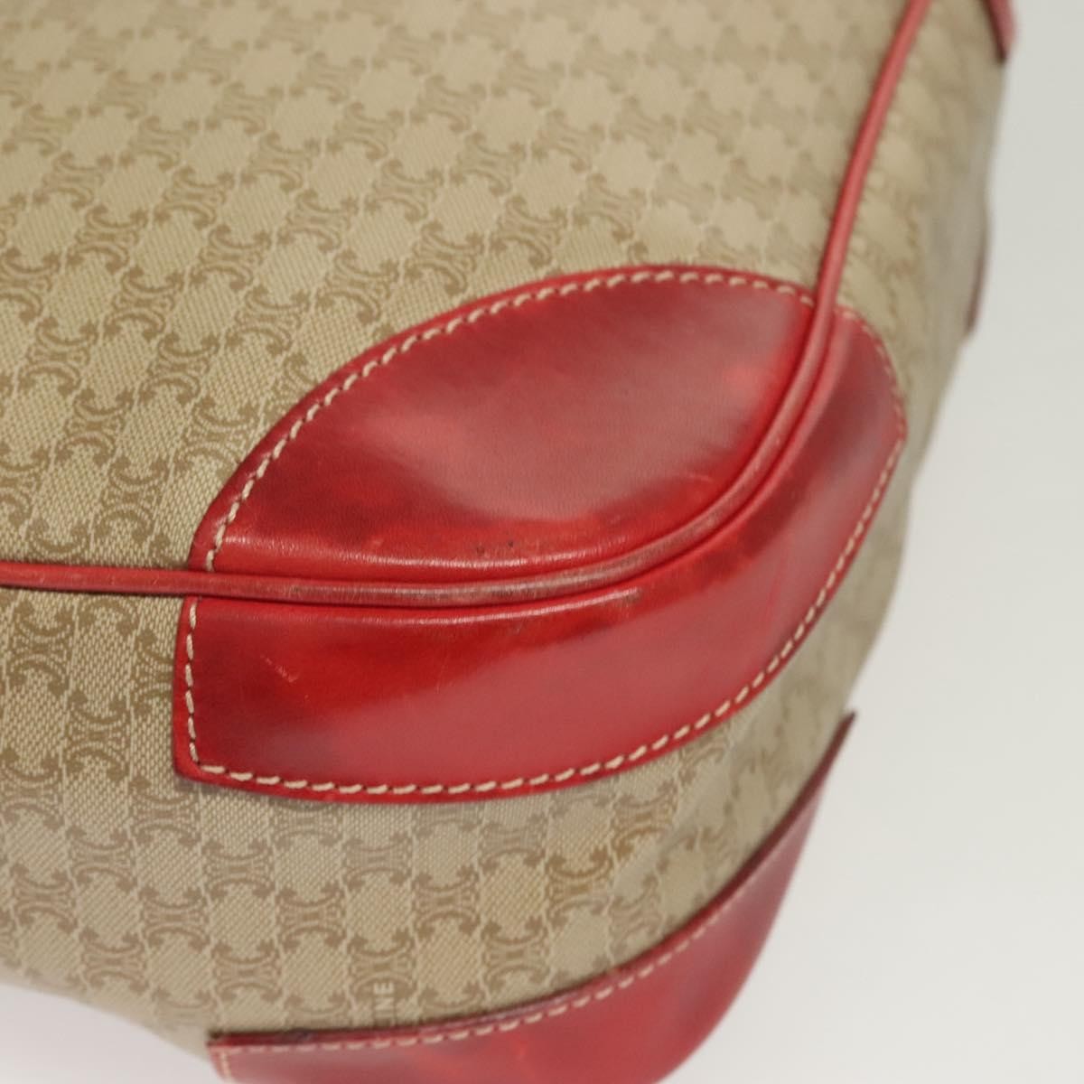 Celine Vintage Macadam Canvas And Leather Beige Canvas Bag (Pre-Owned)
