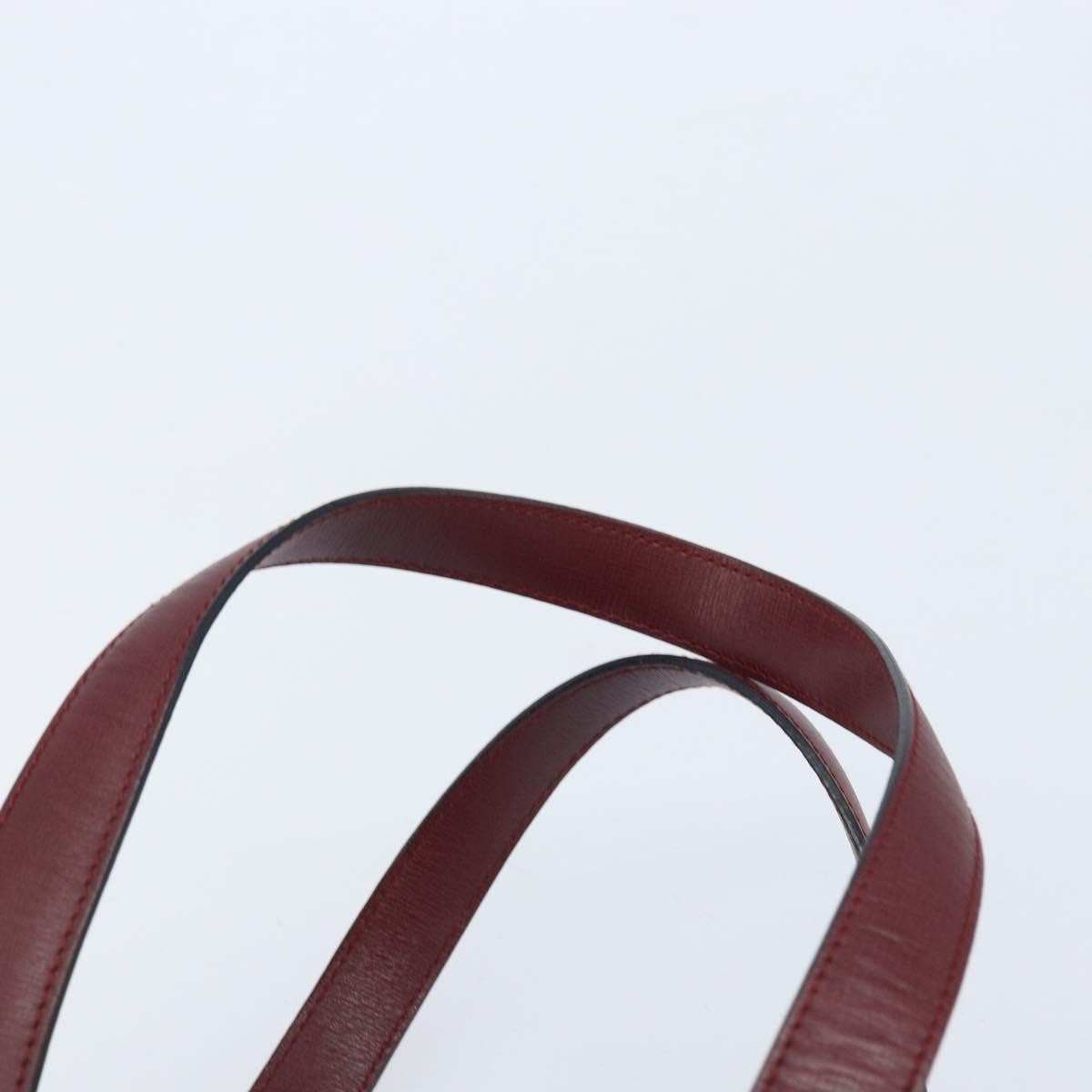 Cartier Vintage Must De Cartier Leather Burgundy Leather Handbag (Pre-Owned)