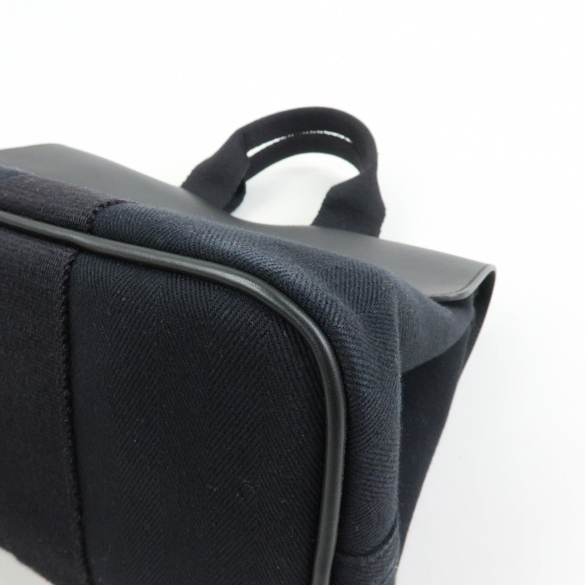 Hermes Valparaiso Toile And Leather Black Canvas Handbag (Pre-Owned)