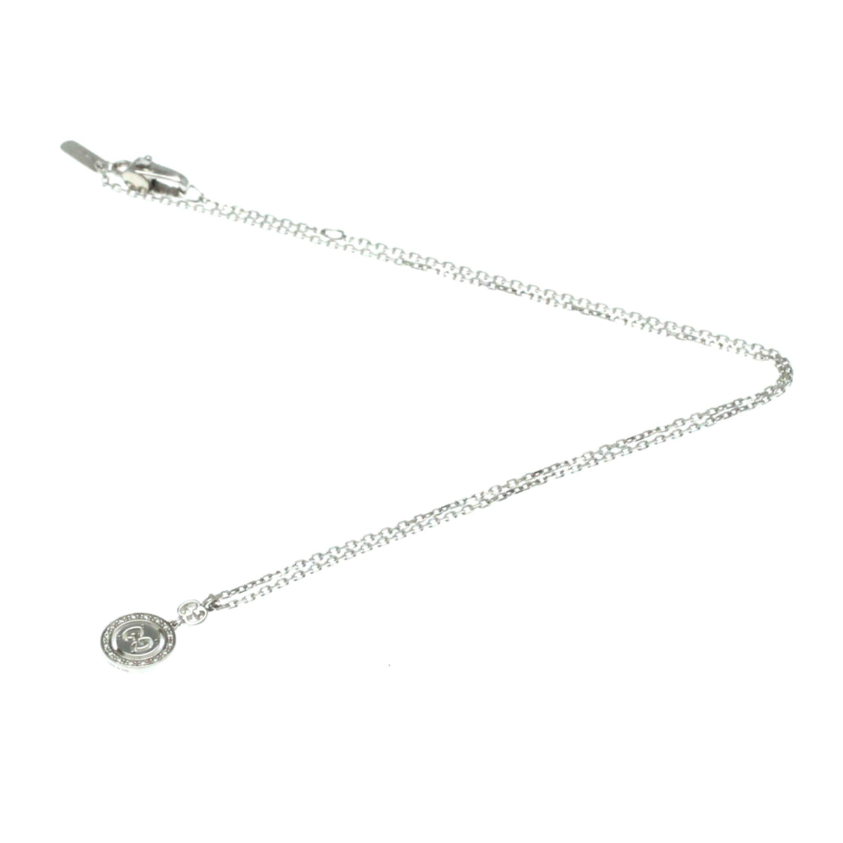 Gucci Icon Twirl 18K White Gold With Diamonds Silver White_Gold Necklace Jewelry (Pre-Owned)