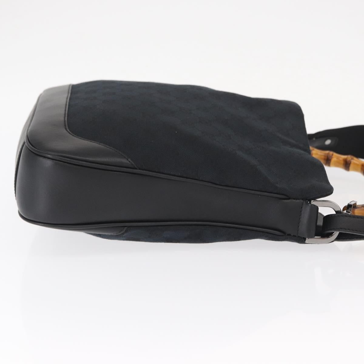 Gucci Diana Bamboo Gg Canvas Black Canvas Shoulder Bag Bag (Pre-Owned)