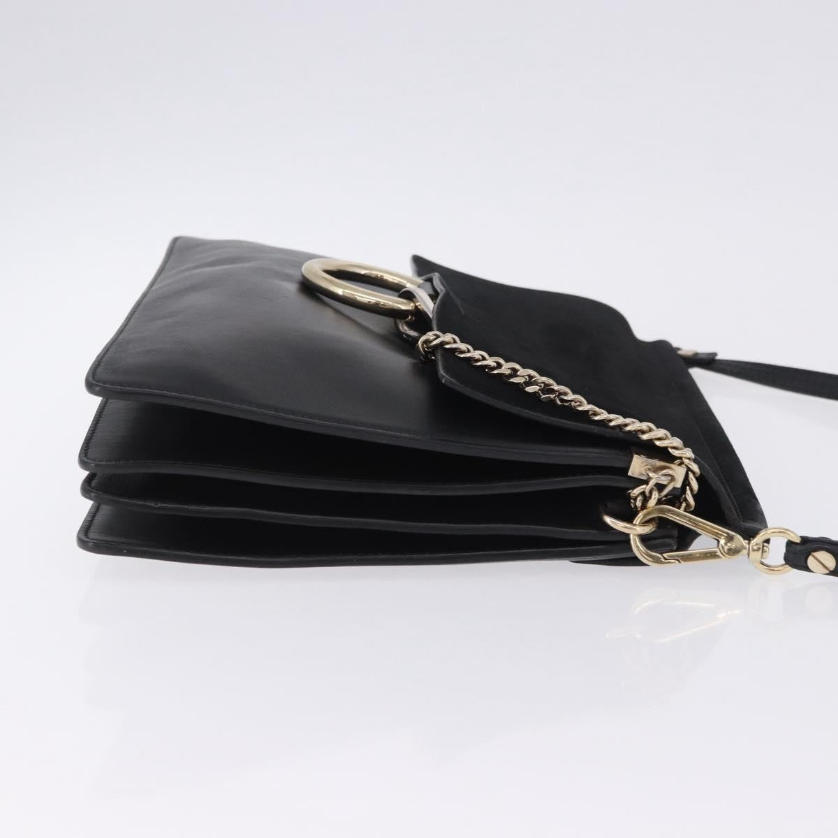 Chloe Faye Leather And Suede Black Suede Crossbody Bag Bag (Pre-Owned)