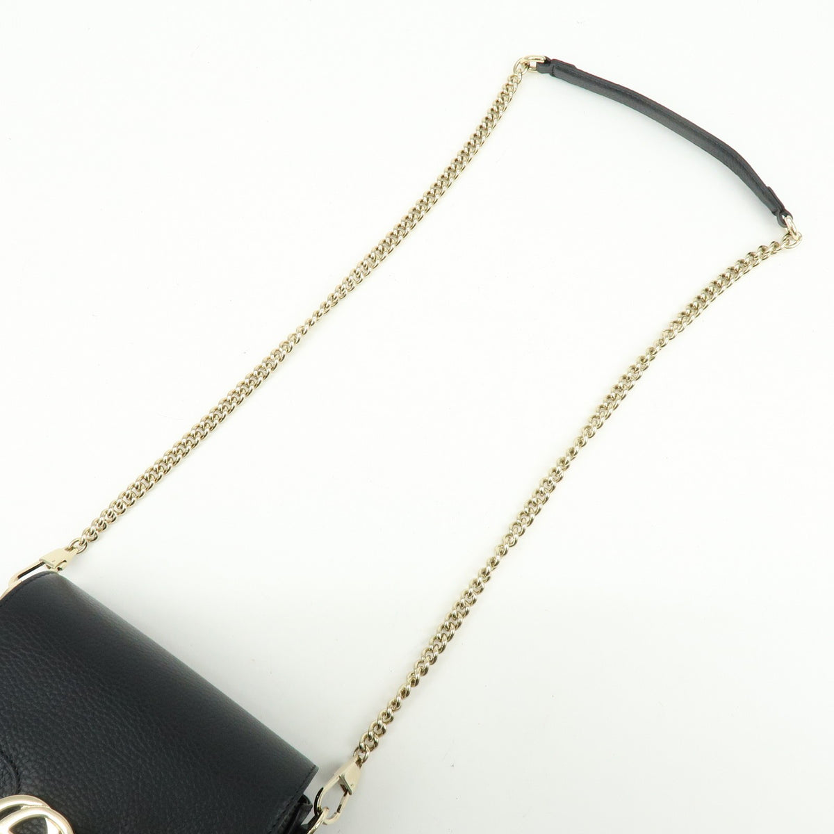 Gucci Interlocking Leather Black Leather Shoulder Bag Bag (Pre-Owned)