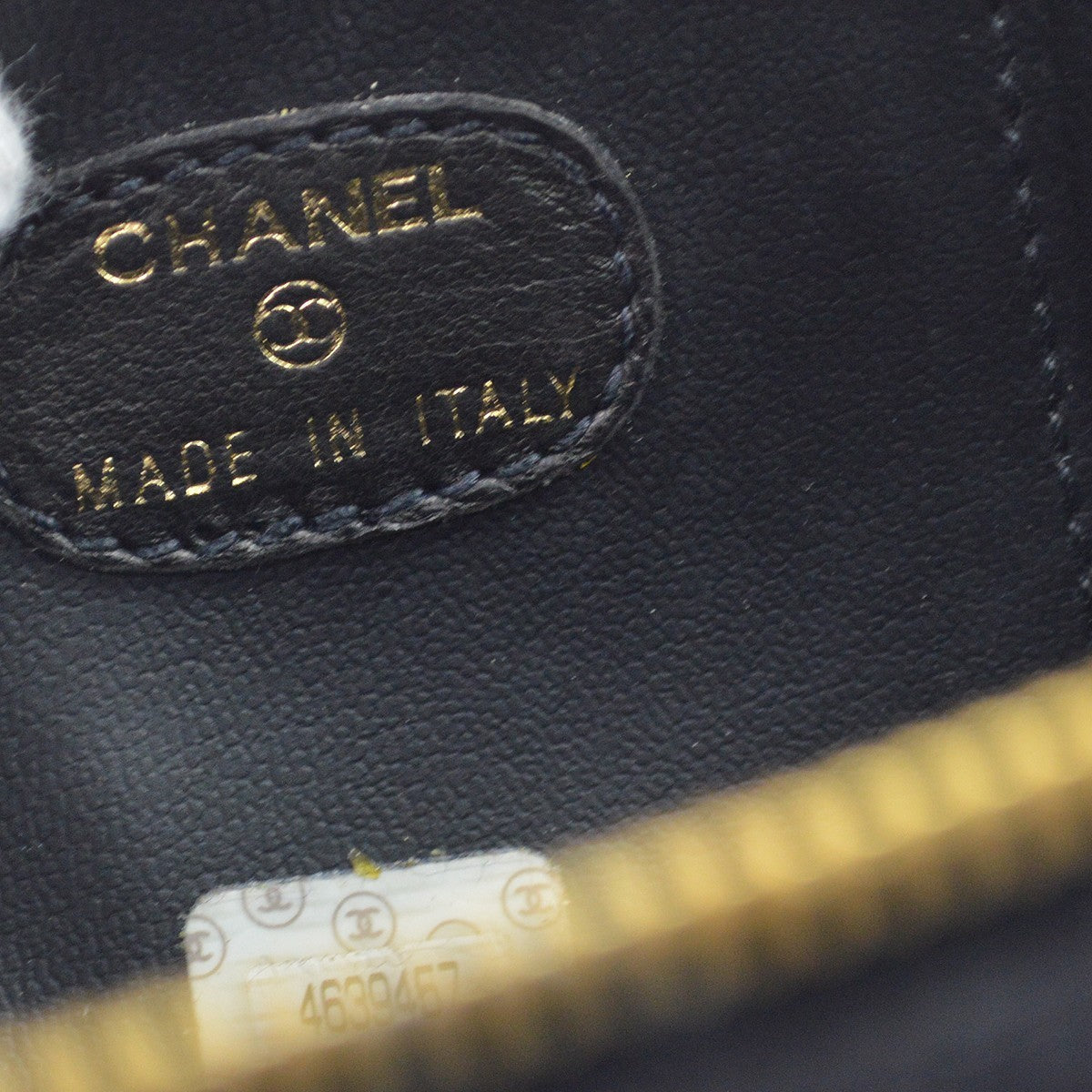 Chanel Vintage Timeless Cosmetic Case Caviar Black Leather Clutche & Pouche Bag (Pre-Owned)