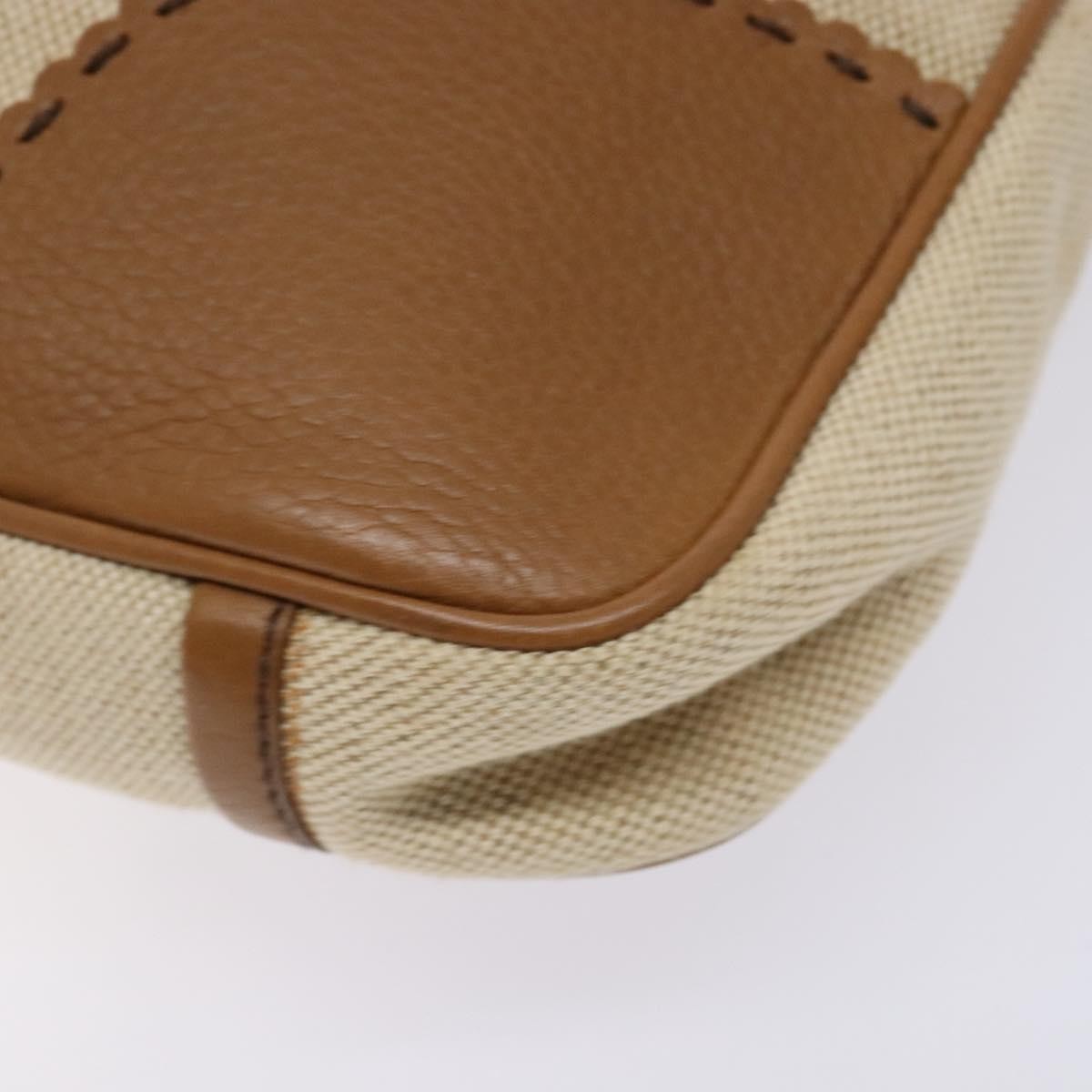Prada Vintage Convertible Tote Canvas And Leather Beige Canvas Tote Bag Bag (Pre-Owned)