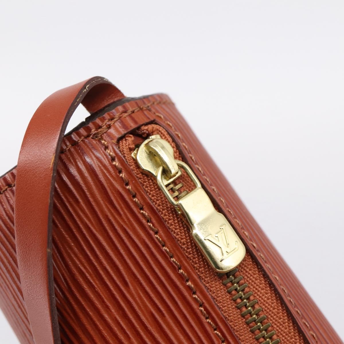 Louis Vuitton Soufflot Pochette Epi Leather Brown Leather Clutche & Pouche Bag (Pre-Owned)