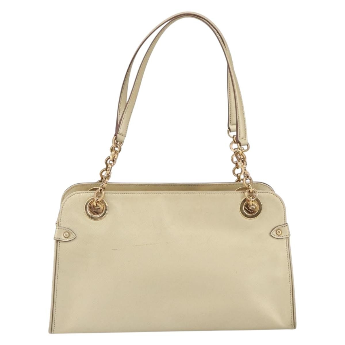 Salvatore Ferragamo Gancini Leather Gold Leather Shoulder Bag Bag (Pre-Owned)