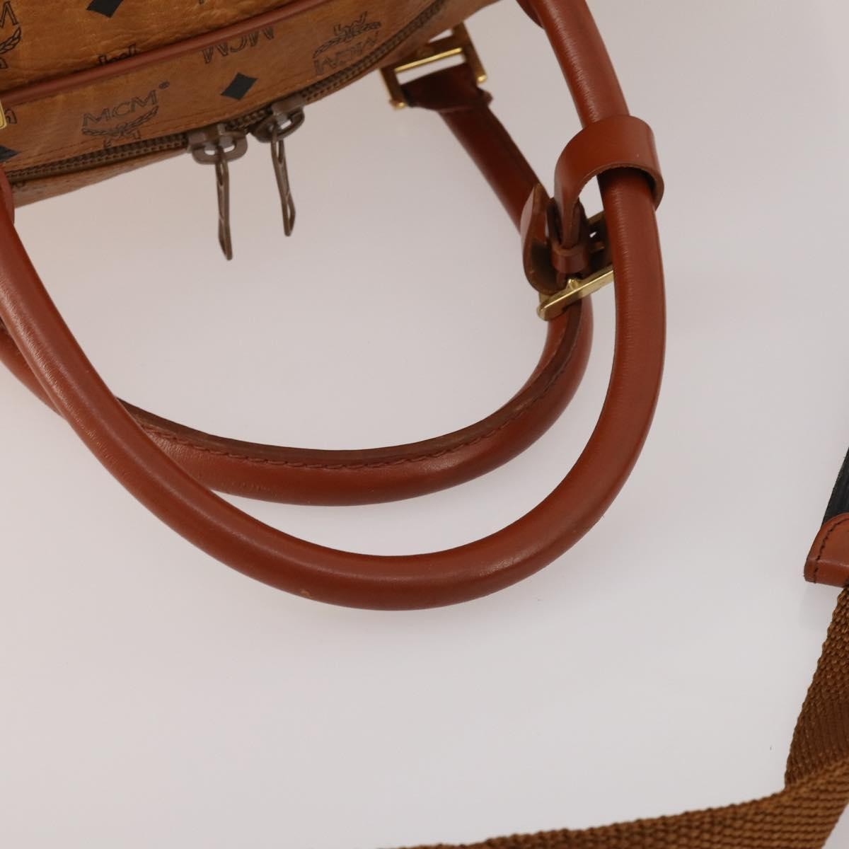MCM Vicetos Leather Brown Leather Travel Bag Bag (Pre-Owned)