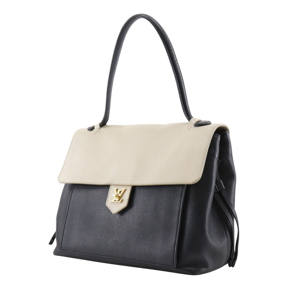 Louis Vuitton Lockme Leather Black Leather Handbag (Pre-Owned)