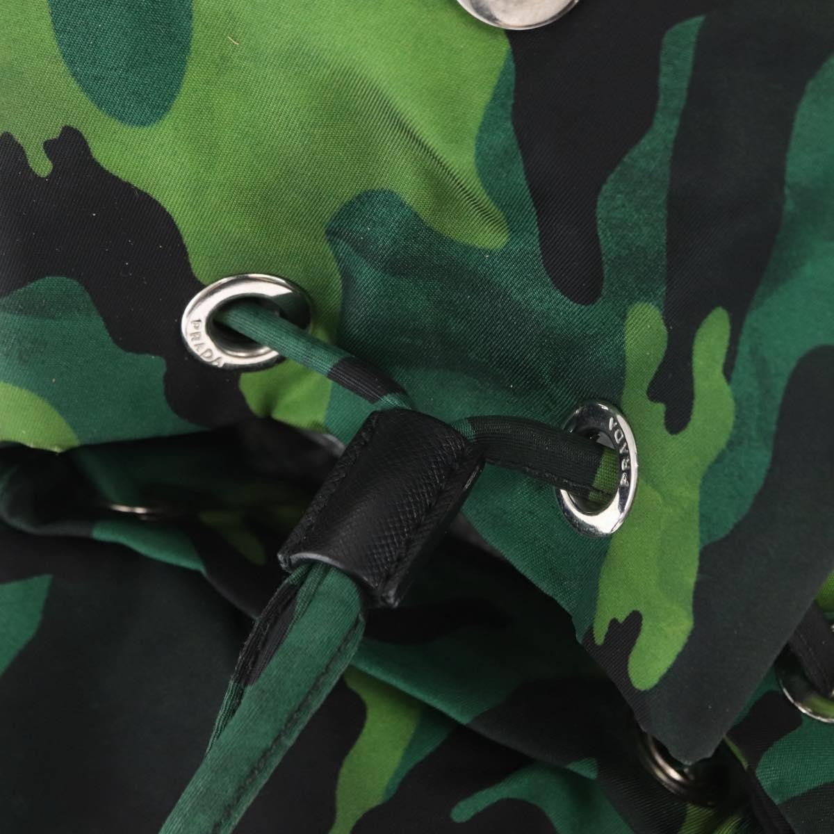 Prada Camouflage Tessuto Green Nylon Backpack Bag (Pre-Owned)