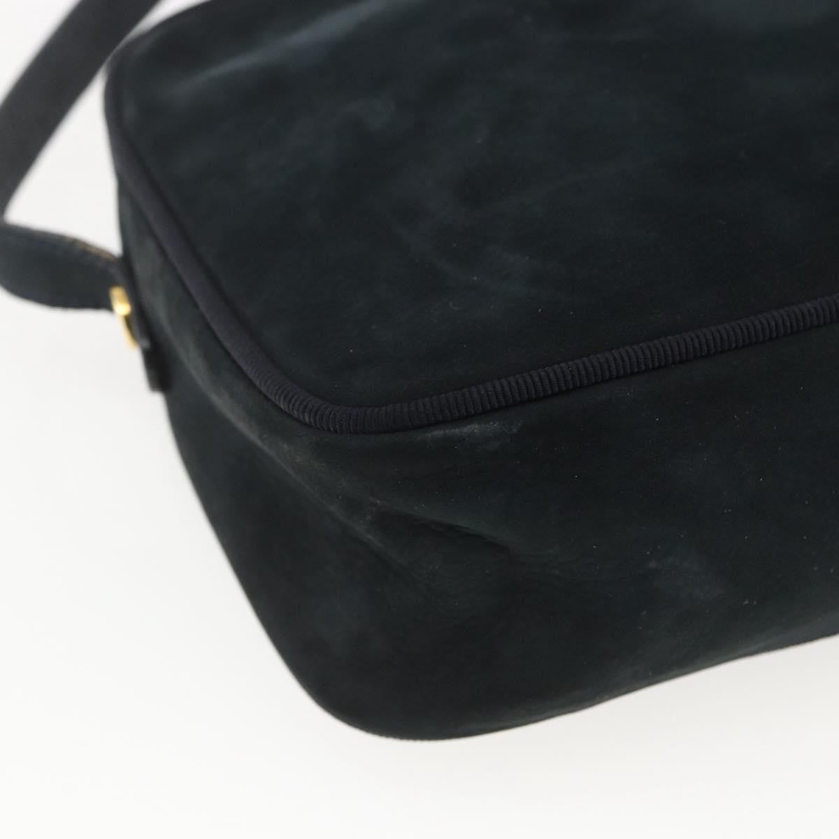 Salvatore Ferragamo Vala Suede Navy Suede Shoulder Bag Bag (Pre-Owned)