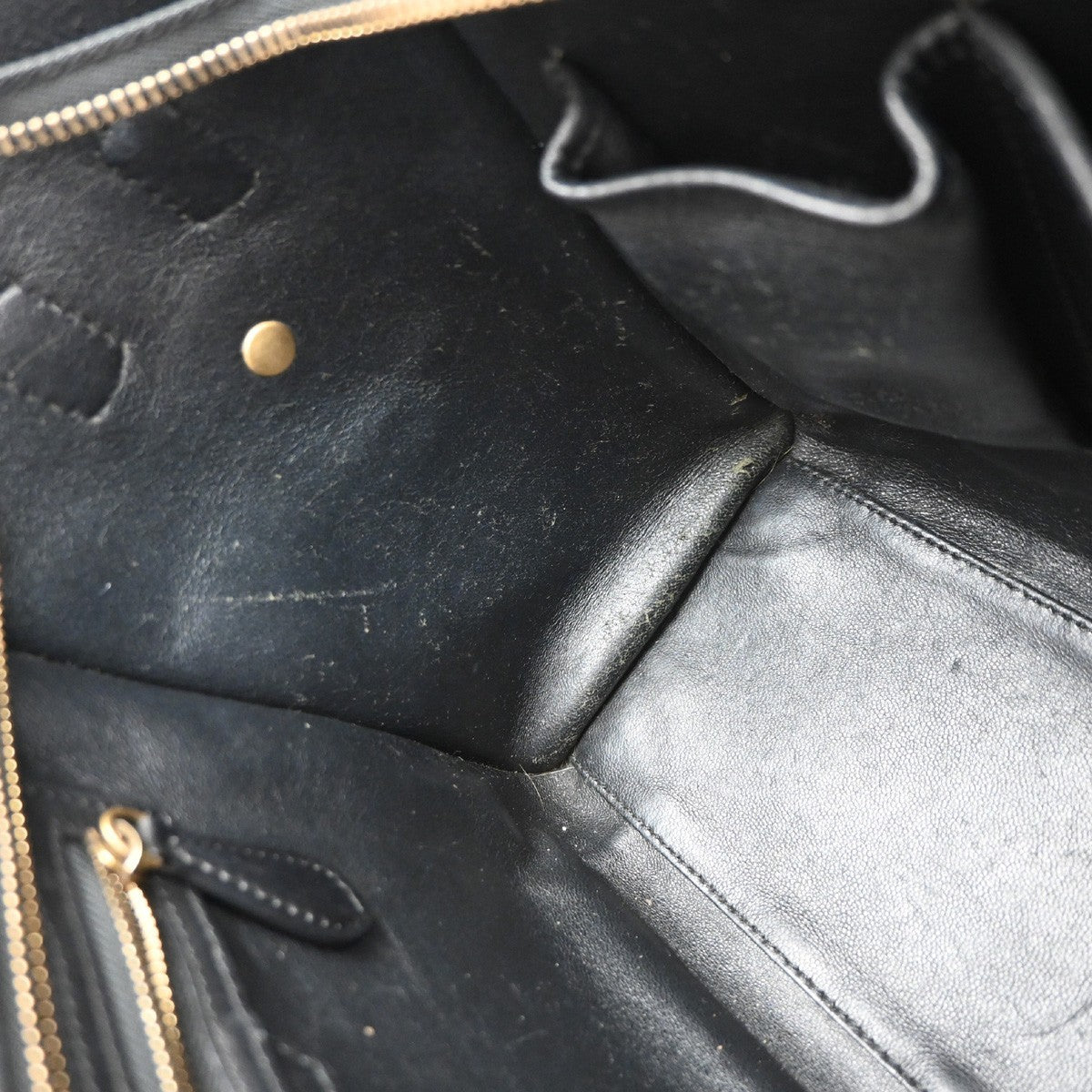 Celine Bicolor Luggage Leather Black Leather Tote Bag Bag (Pre-Owned)
