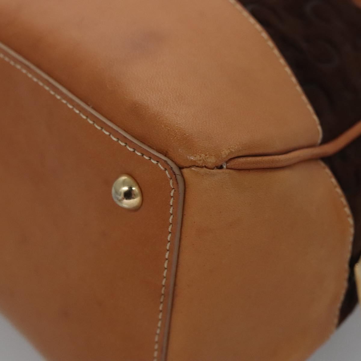 Celine C Macadam Canvas Brown Canvas Handbag (Pre-Owned)