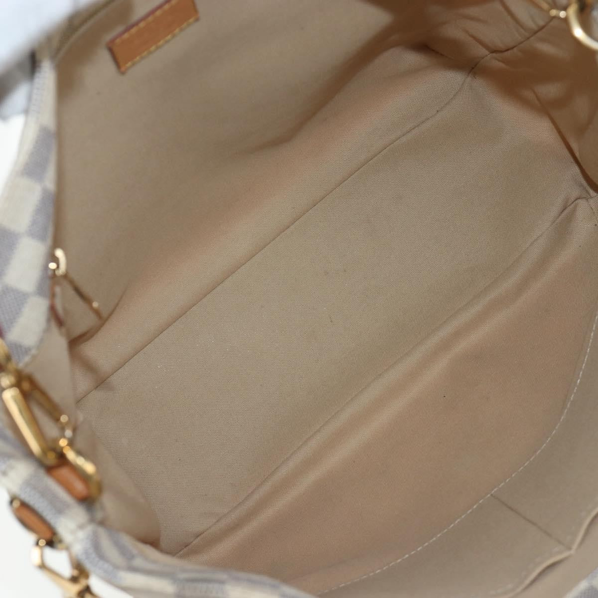 Louis Vuitton Soffi Damier Ebene White Canvas Handbag (Pre-Owned)