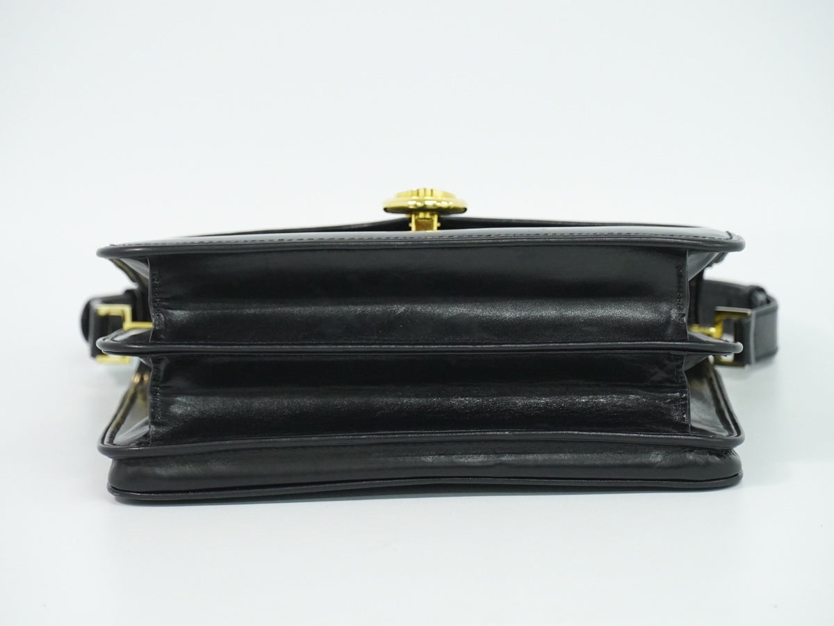 Gucci Shoulder Leather Black Leather Shoulder Bag Bag (Pre-Owned)