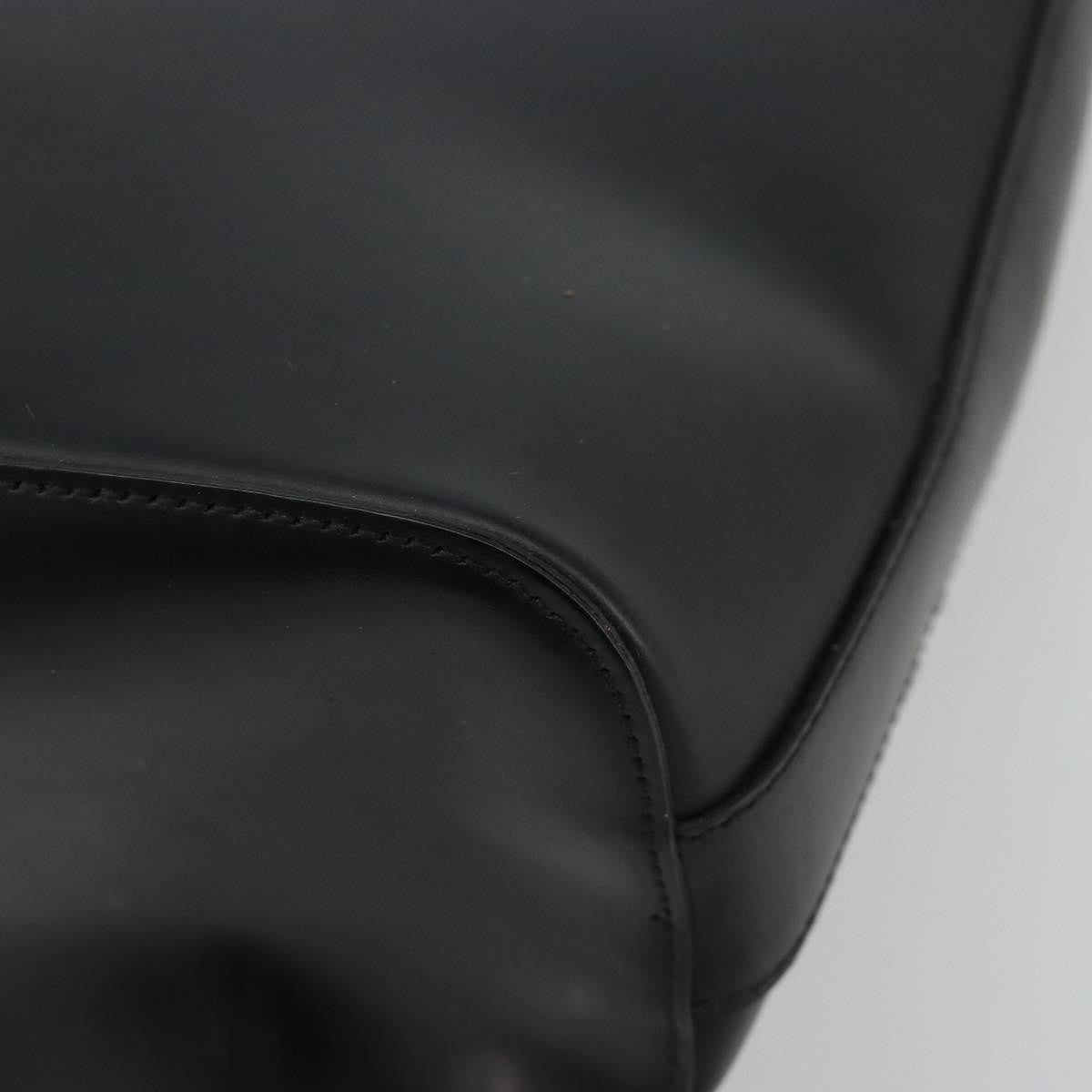 Gucci Zip Hobo Leather Black Leather Handbag (Pre-Owned)