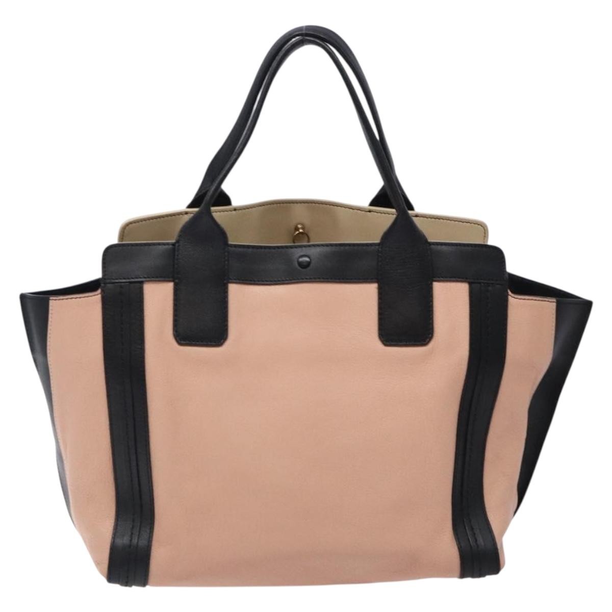 Chloe Alison East West Tote Leather Pink Leather Tote Bag Bag (Pre-Owned)
