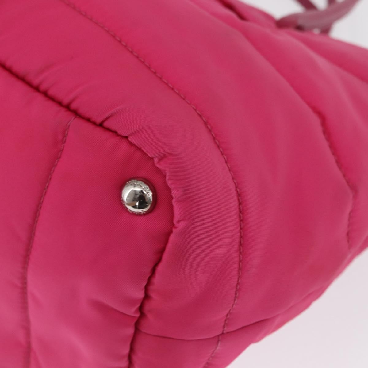 Prada Bomber Tessuto Pink Nylon Tote Bag Bag (Pre-Owned)