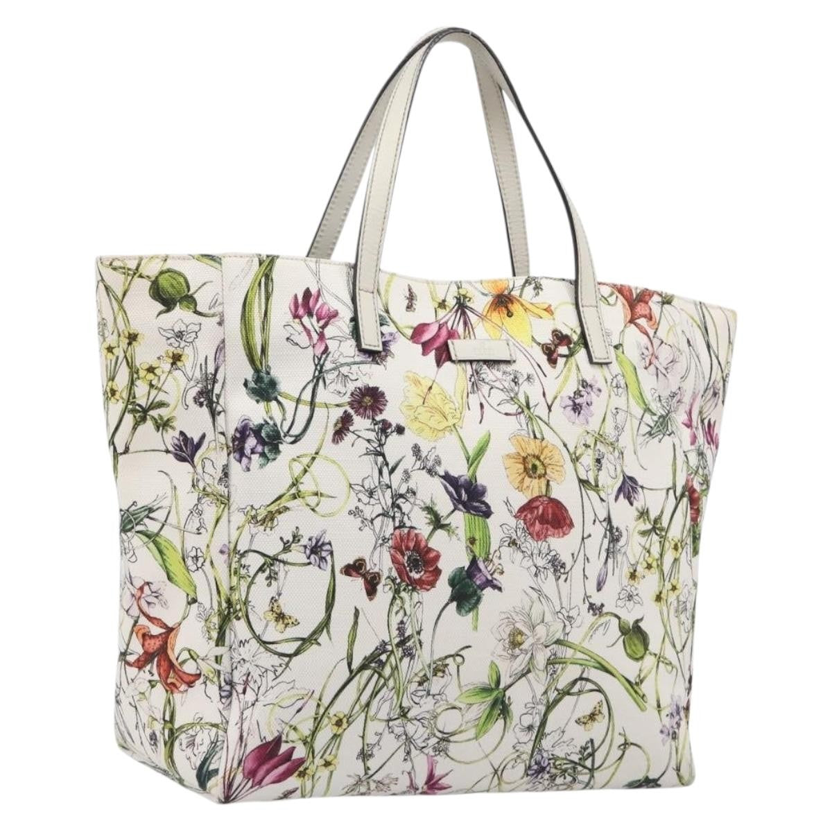 Gucci Open Flora Canvas Multicolour Canvas Tote Bag Bag (Pre-Owned)