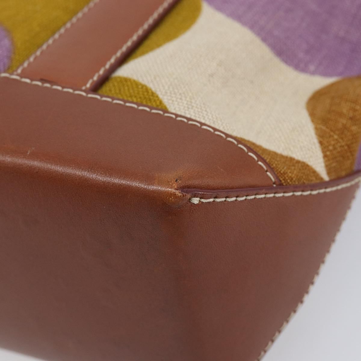 Celine Handbag Canvas Brown Canvas Handbag (Pre-Owned)