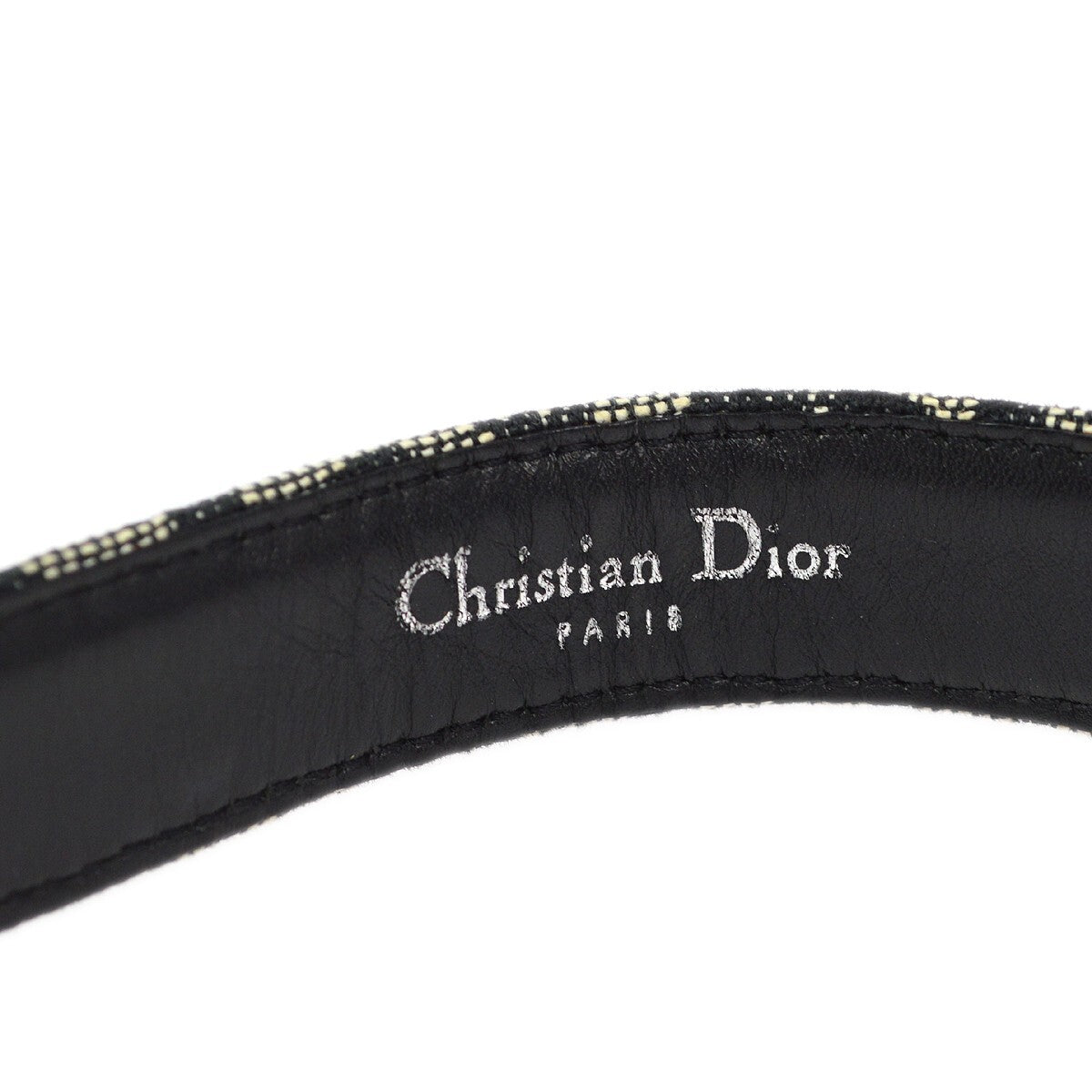 Christian Dior Vintage Belt Canvas Black Canvas Belts Accessory (Pre-Owned)