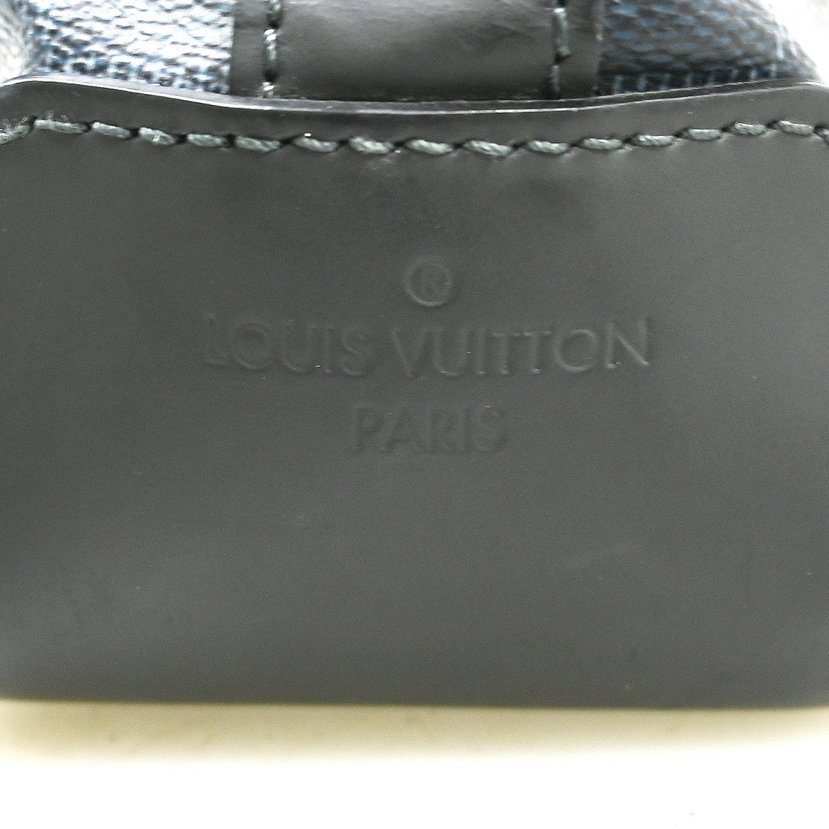 Louis Vuitton Greenwich Messenger Damier Cobalt Black Canvas Handbag (Pre-Owned)