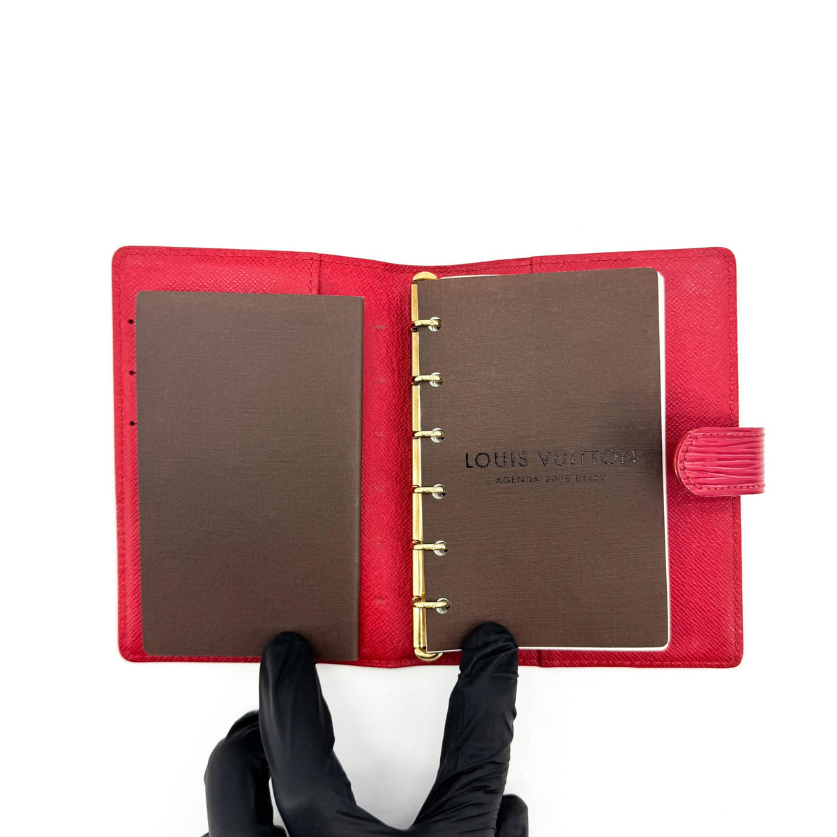 Louis Vuitton Ring Agenda Cover Epi Leather Red Leather Briefcase Bag (Pre-Owned)