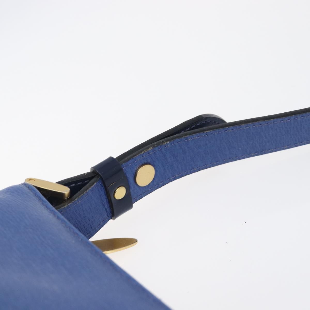 Burberry Shoulder Leather Blue Leather Shoulder Bag Bag (Pre-Owned)