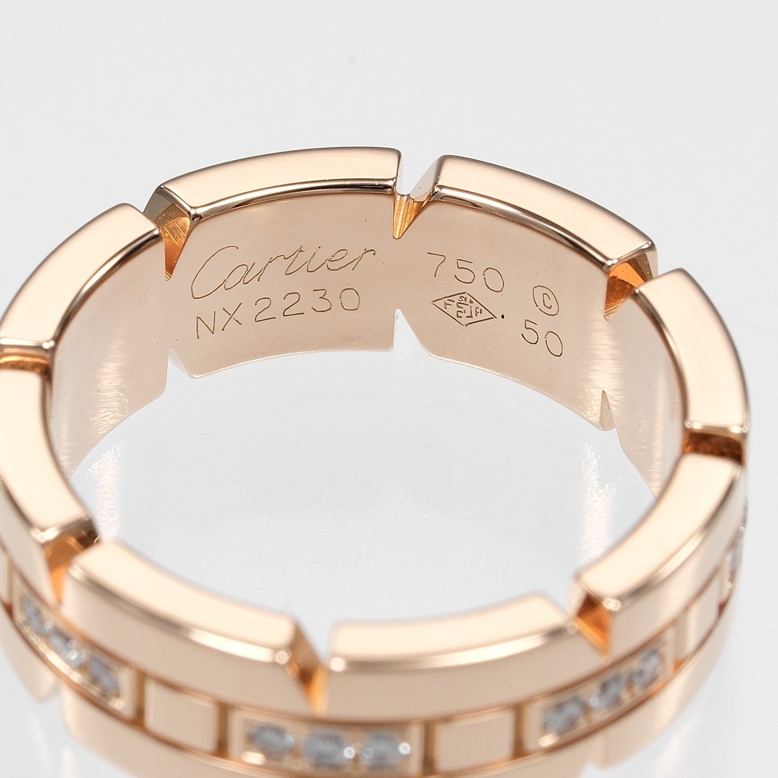 Cartier Tank Francaise 18K Pink Gold With Diamond Gold Pink_Gold Ring Jewelry (Pre-Owned)