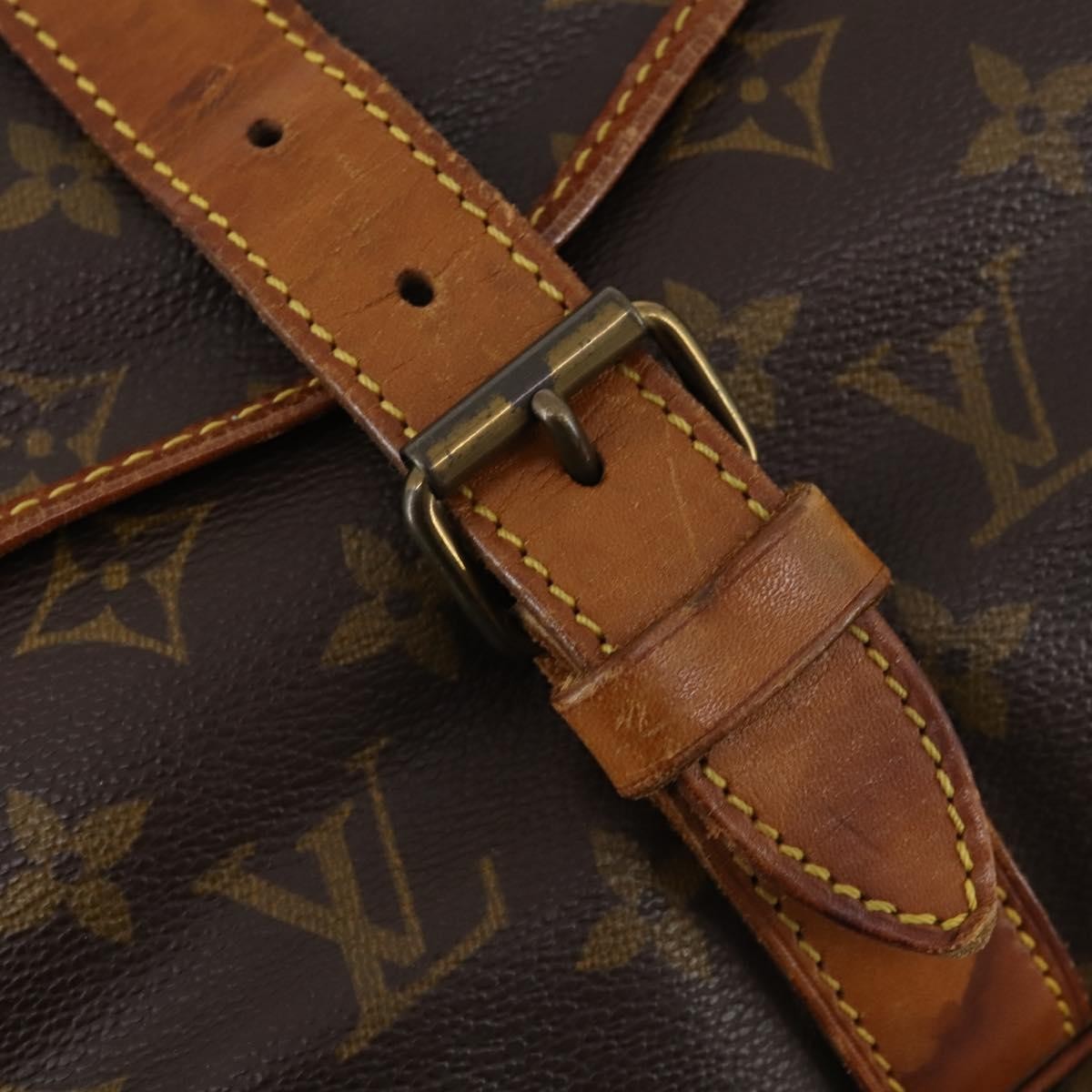 Louis Vuitton Saumur Monogram Canvas Brown Canvas Shoulder Bag Bag (Pre-Owned)