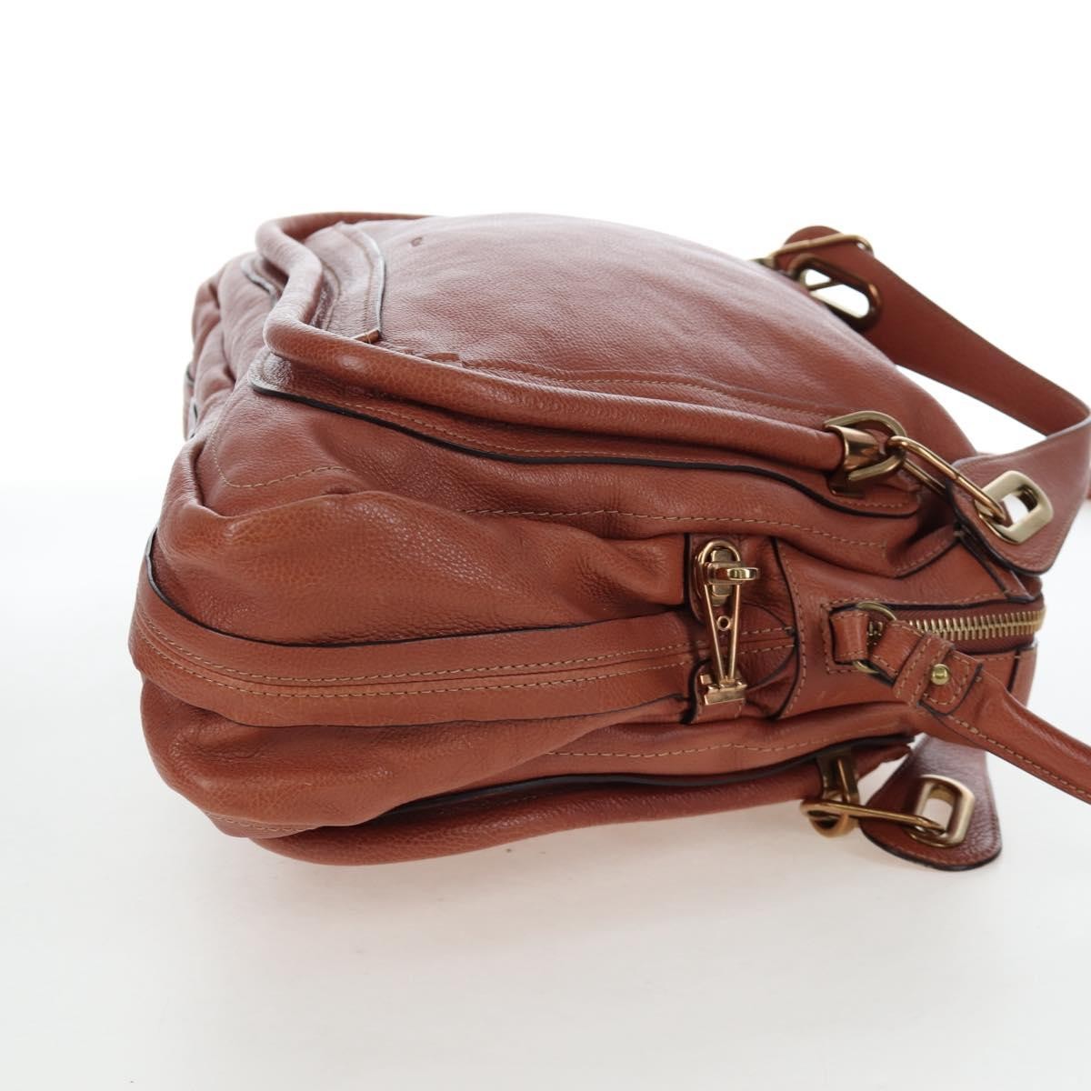 Chloe Paraty Quilted Leather Brown Leather Handbag (Pre-Owned)