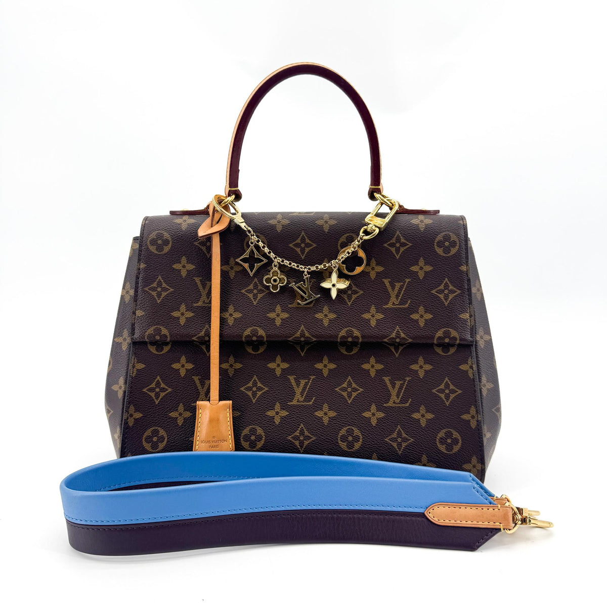 Louis Vuitton Cluny Top Handle Monogram Canvas Brown Canvas Handbag (Pre-Owned)