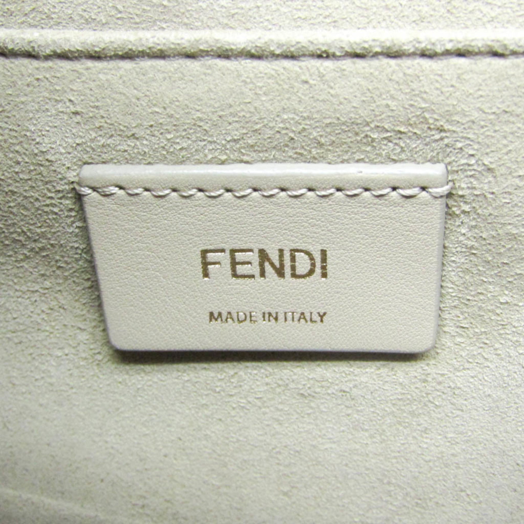 Fendi Kan I Bag Leather Black Leather Handbag (Pre-Owned)